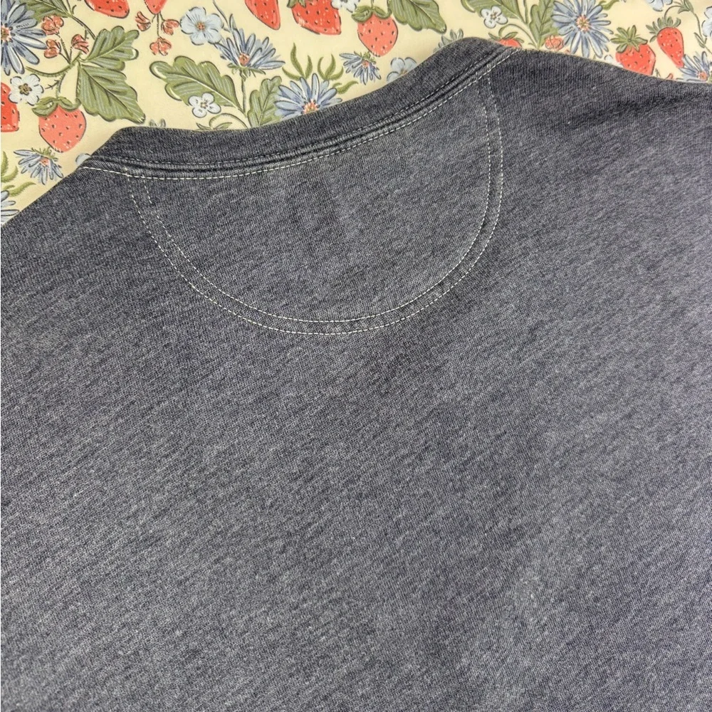 Abercrombie & Fitch Charcoal Gray Henley Sweater with Cream Lining
